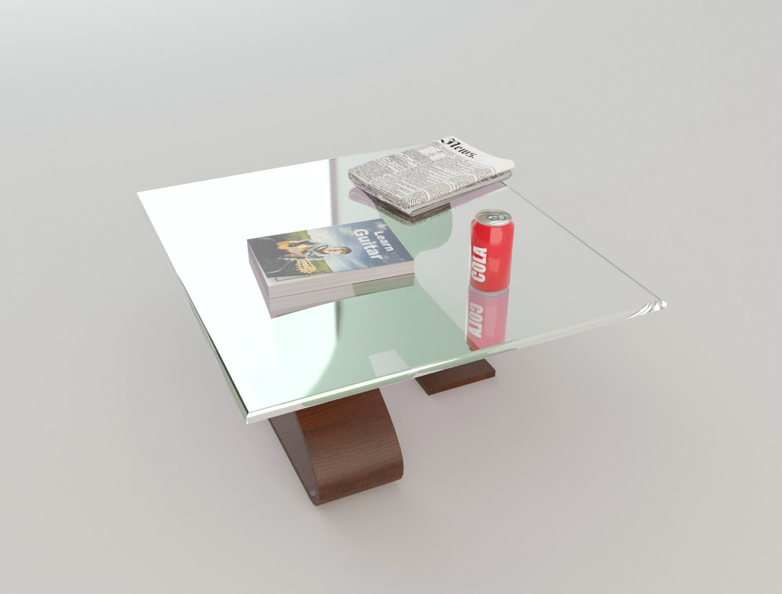 Coffee Table 4 Low-poly 3D model_2