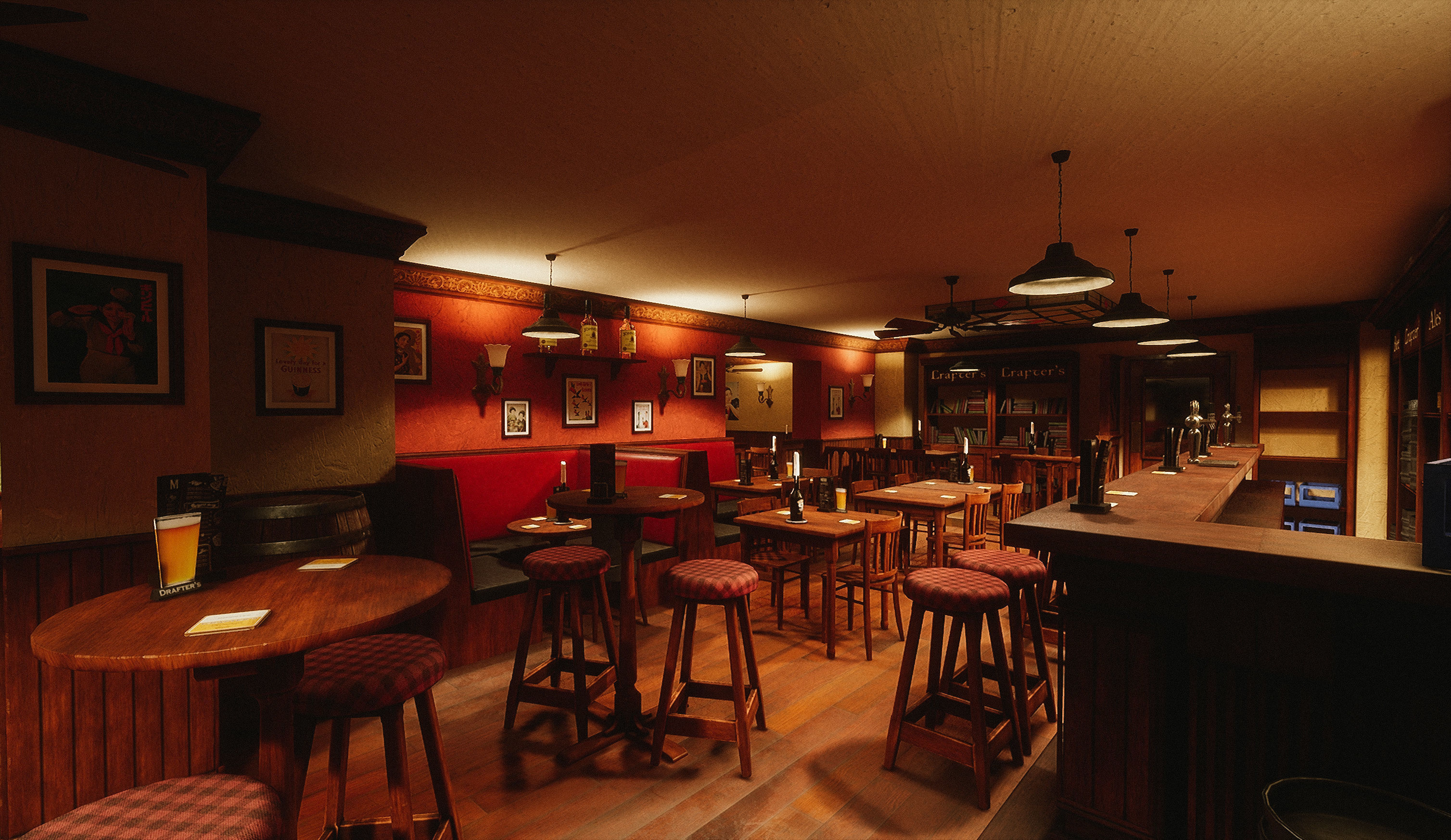 Irish Pub Pack - 92 Unique PBR Game Ready Models Low-poly 3D model_7