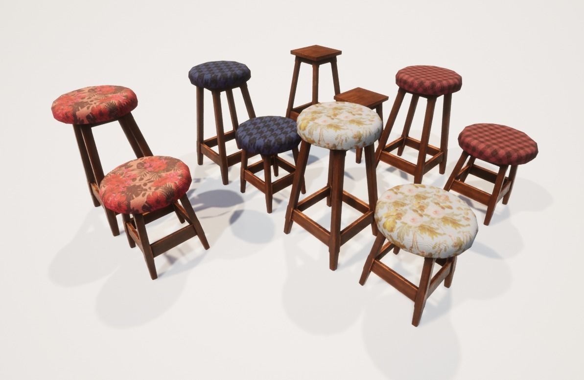 Irish Pub Pack - 92 Unique PBR Game Ready Models Low-poly 3D model_15