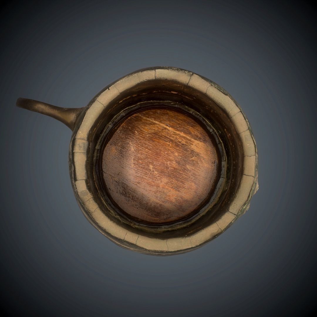 barrel scanned lowpoly Low-poly 3D model_12