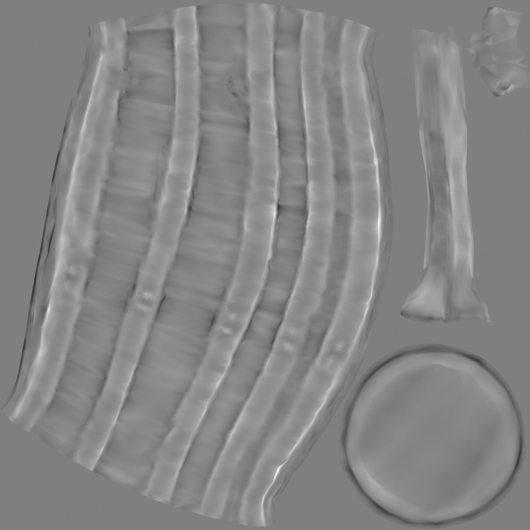 barrel scanned lowpoly Low-poly 3D model_10