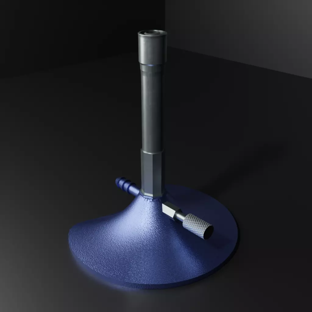 Bunsen Burner Low-poly 3D model_0