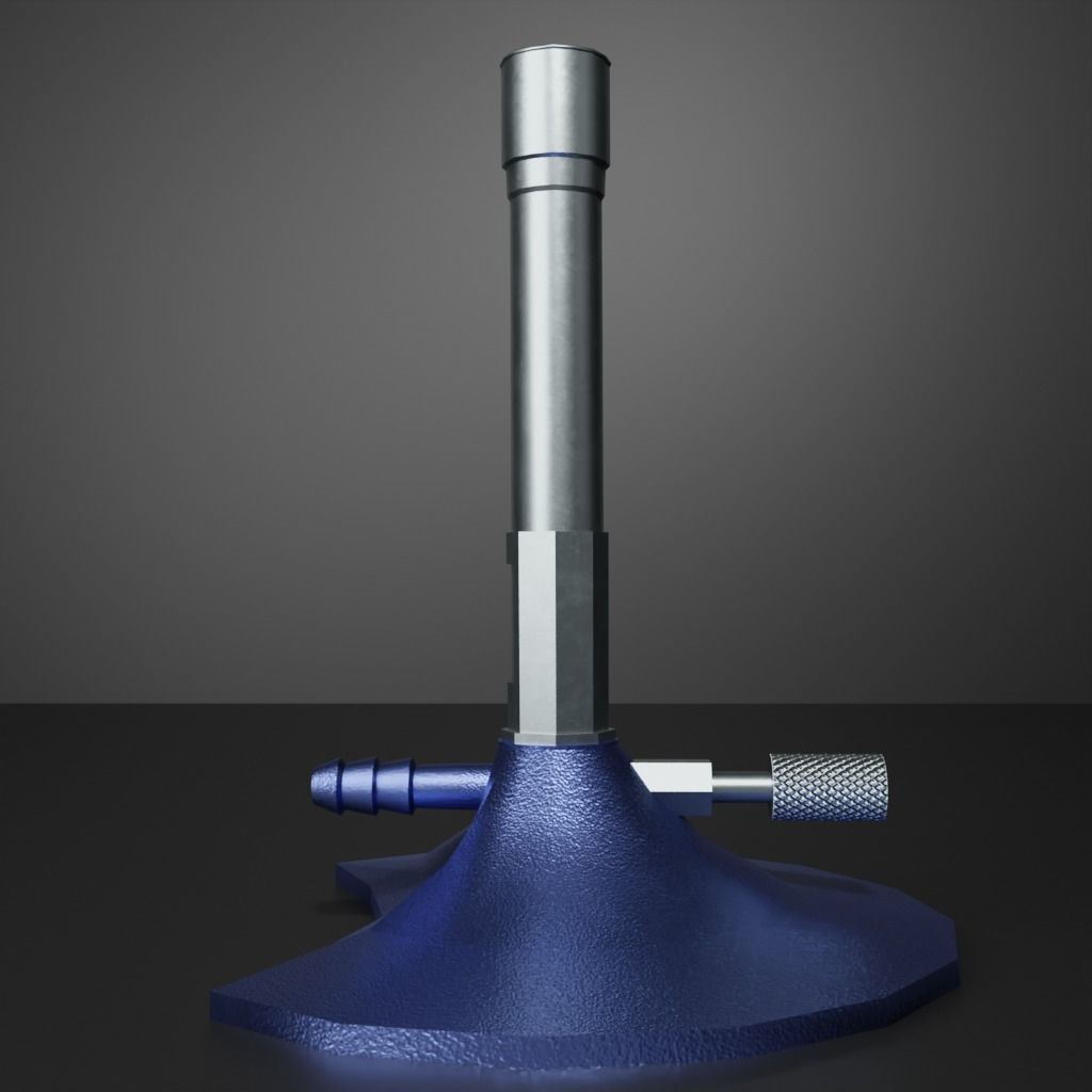Bunsen Burner Low-poly 3D model_8