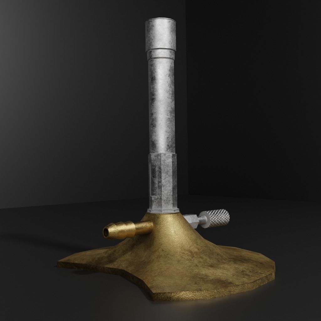 Bunsen Burner Low-poly 3D model_12