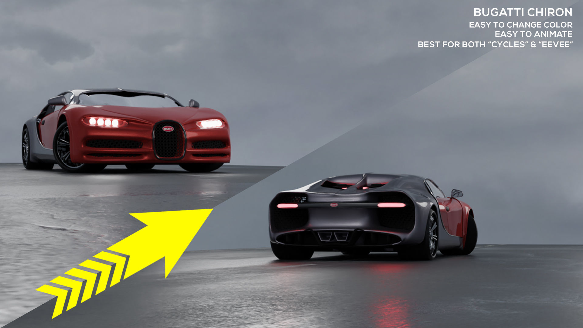 Bugatti Chiron 3D model 3D model_1