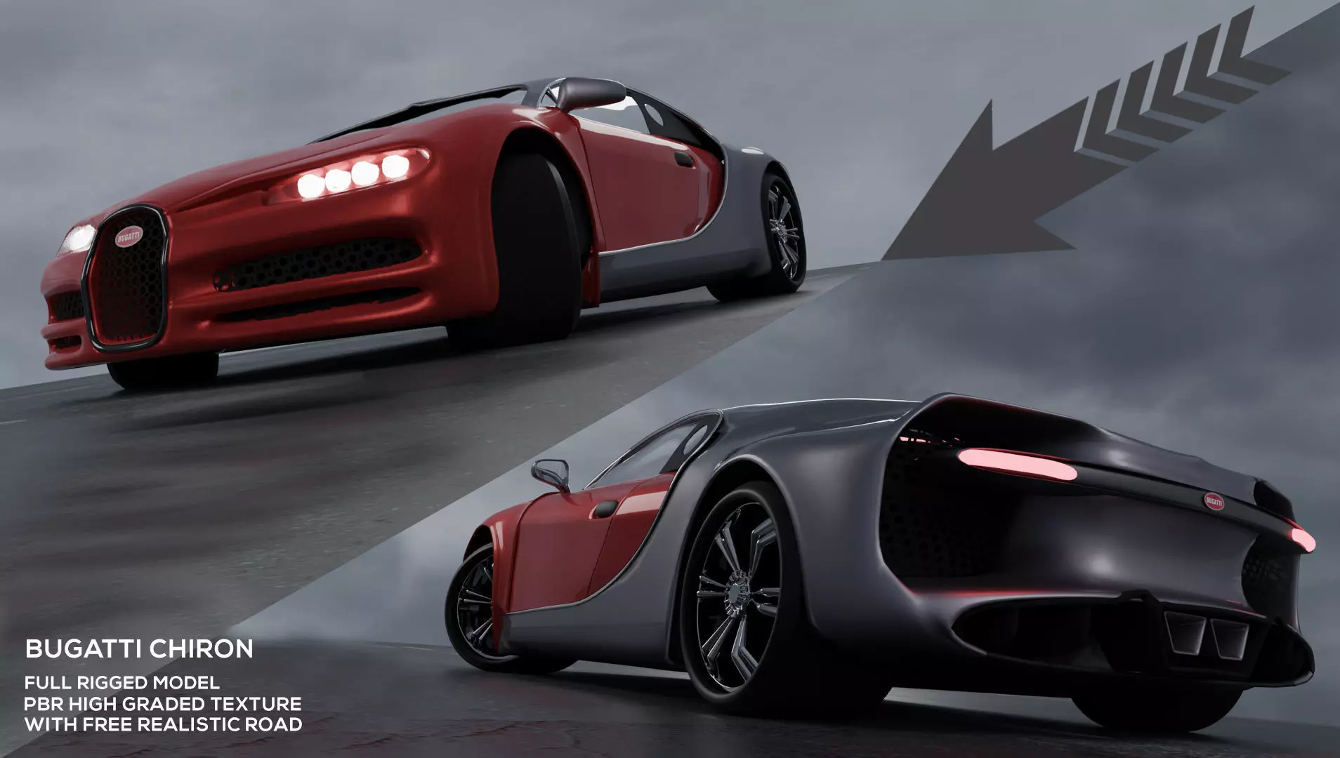 Bugatti Chiron 3D model 3D model_0
