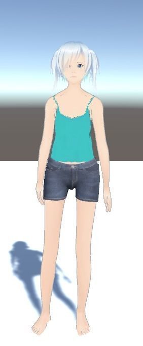 Unity Humanoid Model Anime003 Free 3D model_1