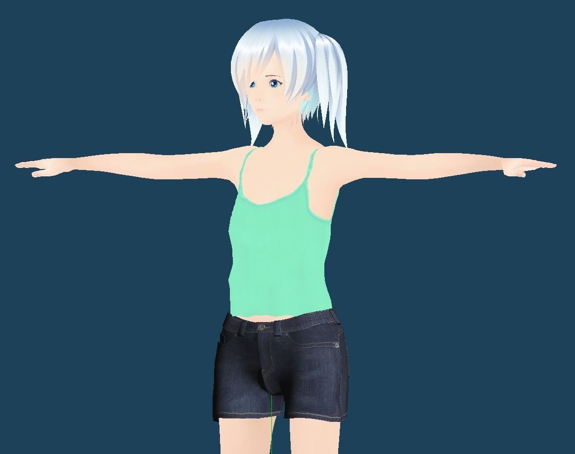 Unity Humanoid Model Anime003 Free 3D model_5