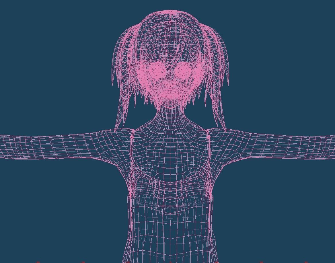 Unity Humanoid Model Anime003 Free 3D model_2