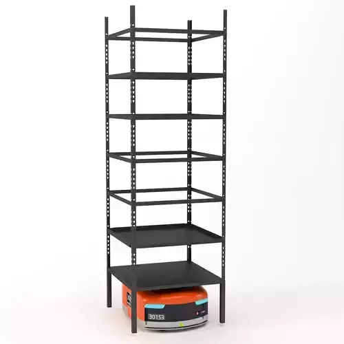 Amazon Kiva Robot With Warehouse Rack 3D model