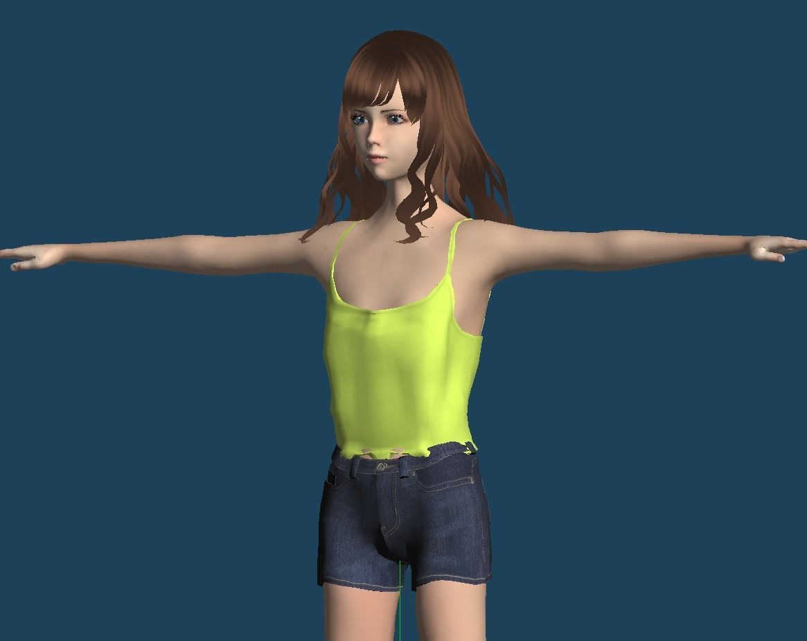 Unity Humanoid Model Female 013 Free 3D model_5