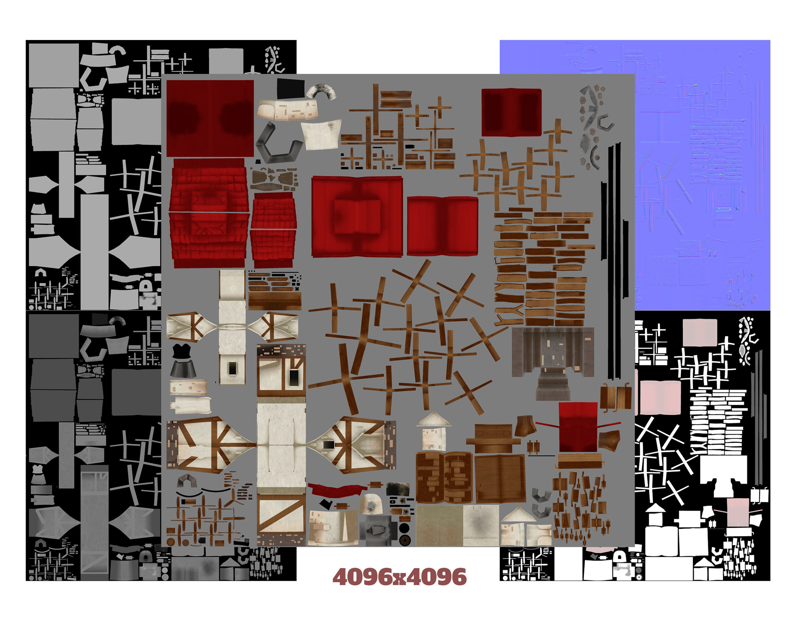 Stylized House Low-poly 3D model_7