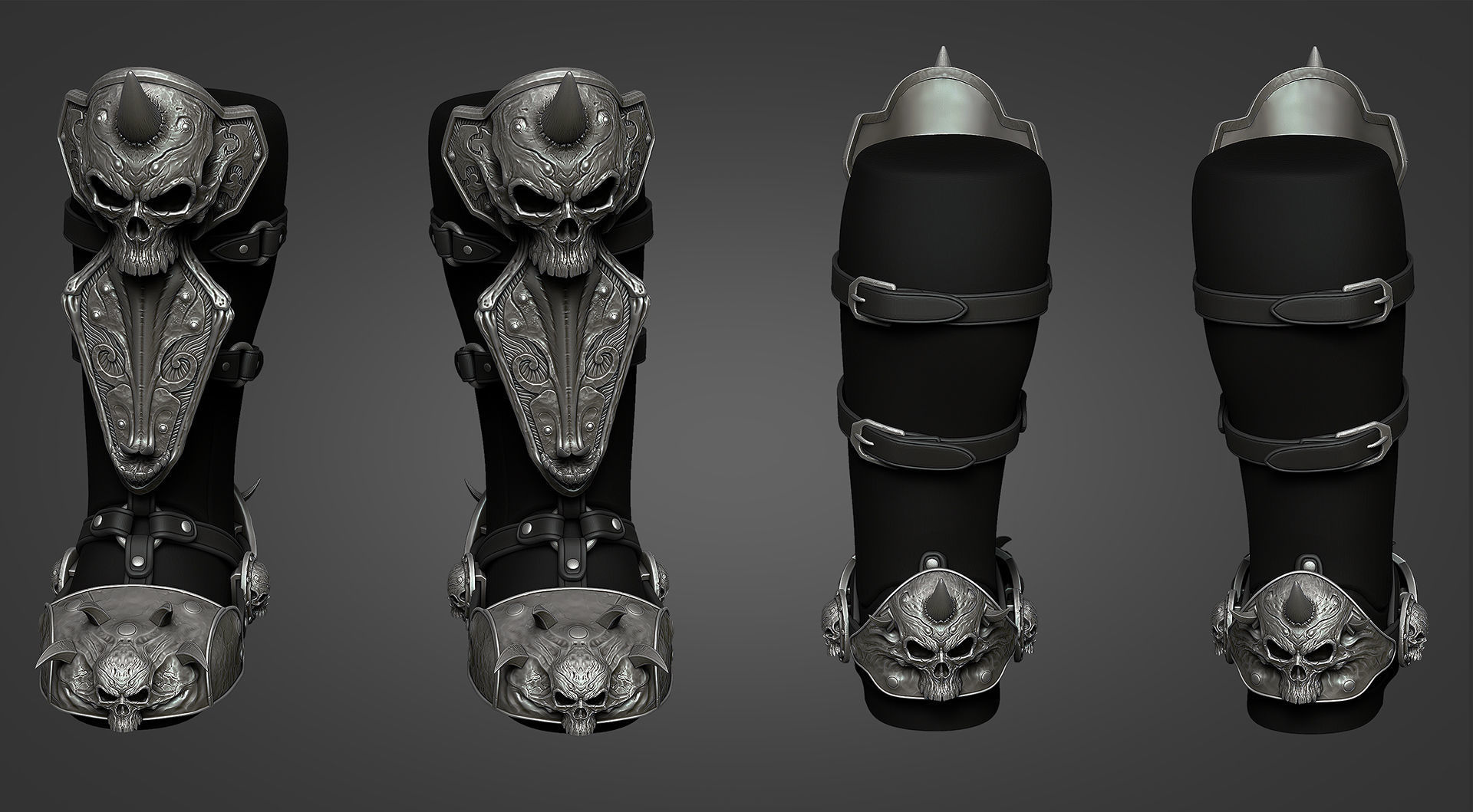 Lich King armor - leg 2 3D print model_2