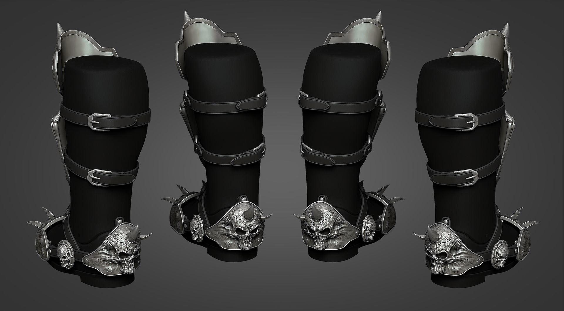 Lich King armor - leg 2 3D print model_4