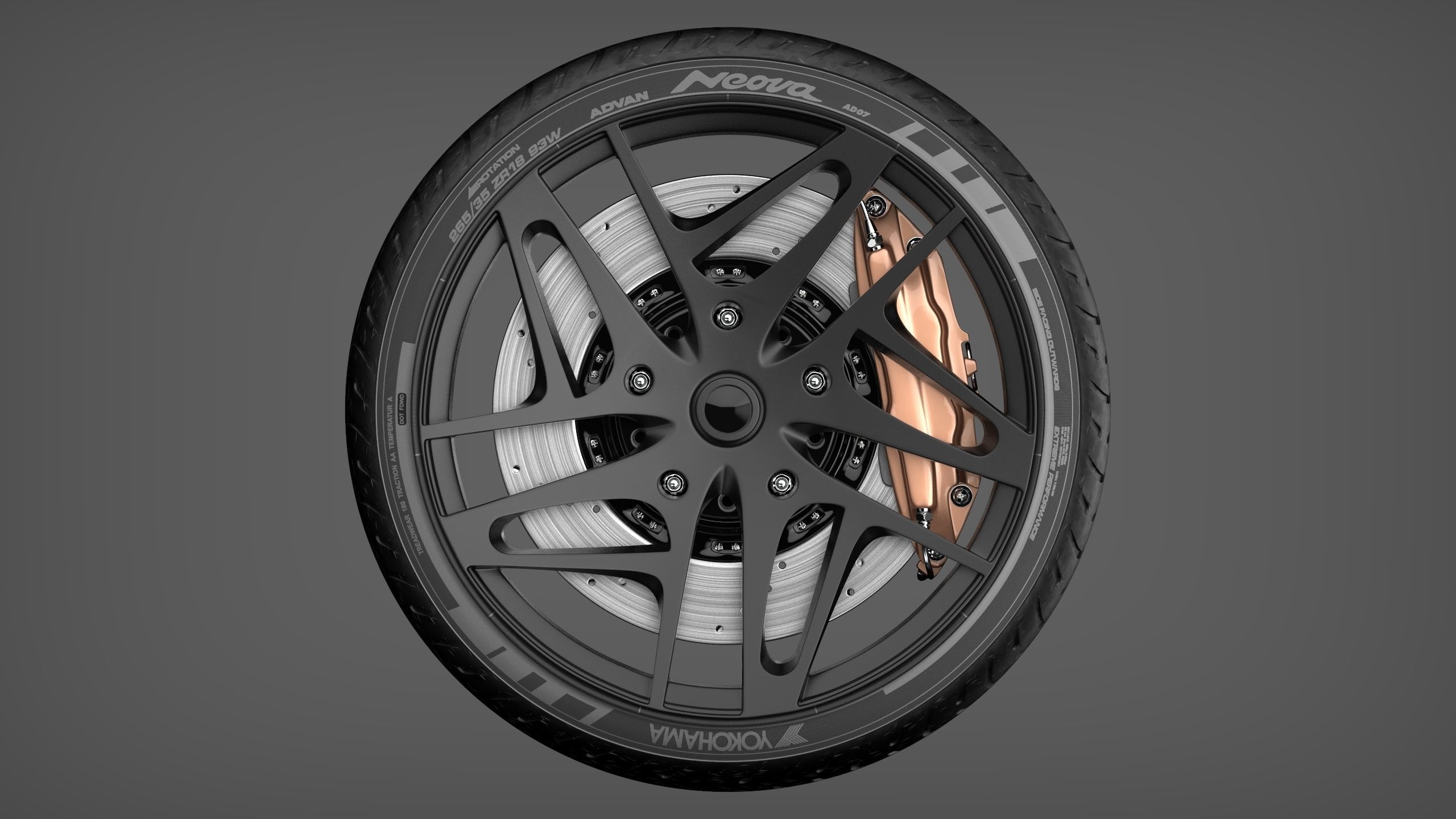 Cyberpunk car concept Low-poly 3D model_20