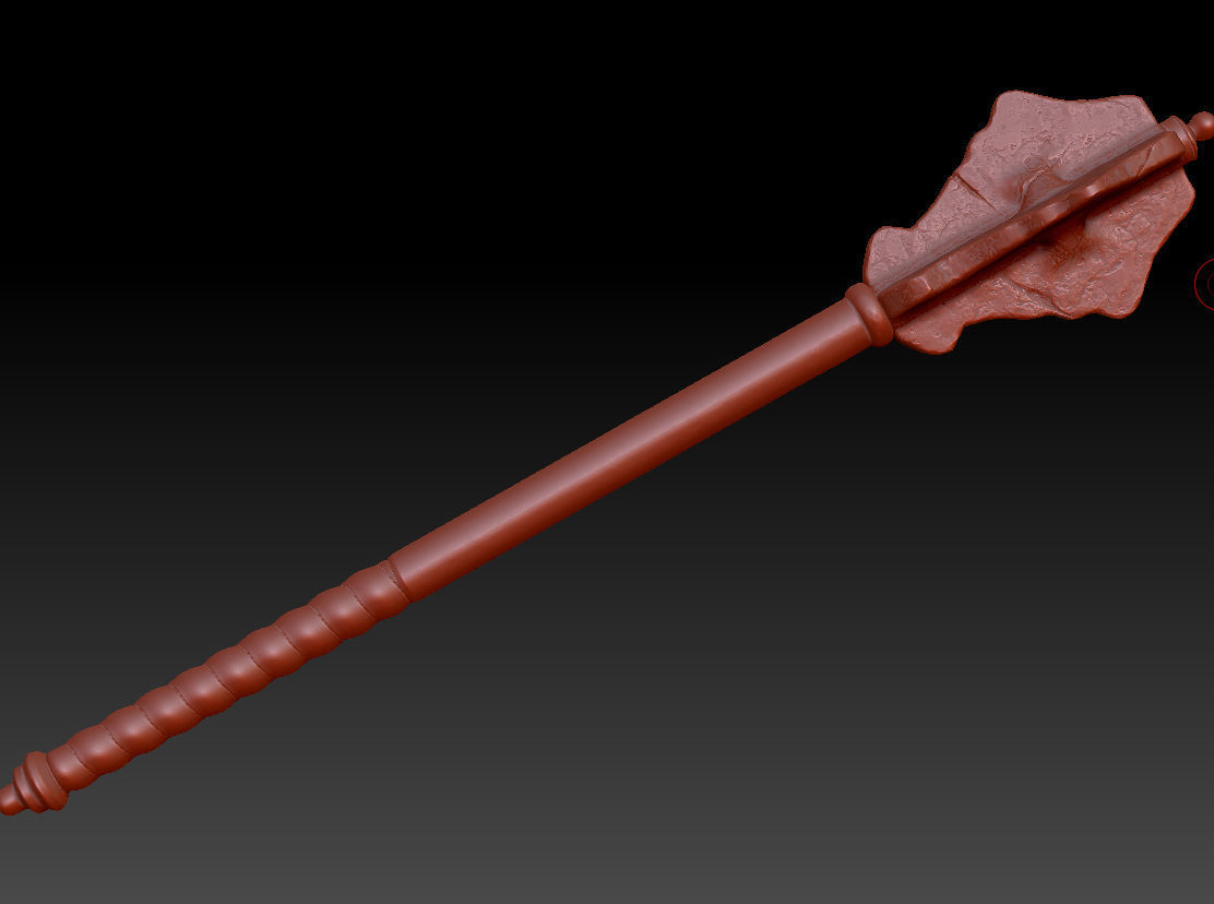 Mazze medievali Low-poly 3D model_21