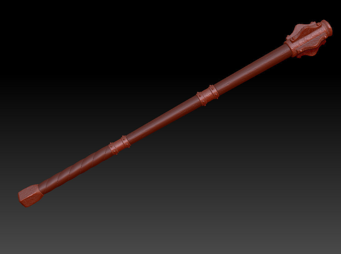 Mazze medievali Low-poly 3D model_19