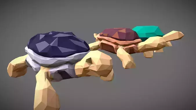 Low Poly Tortoise Pack