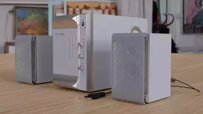 Loudspeakers Sven MS 320 Low-poly 3D model