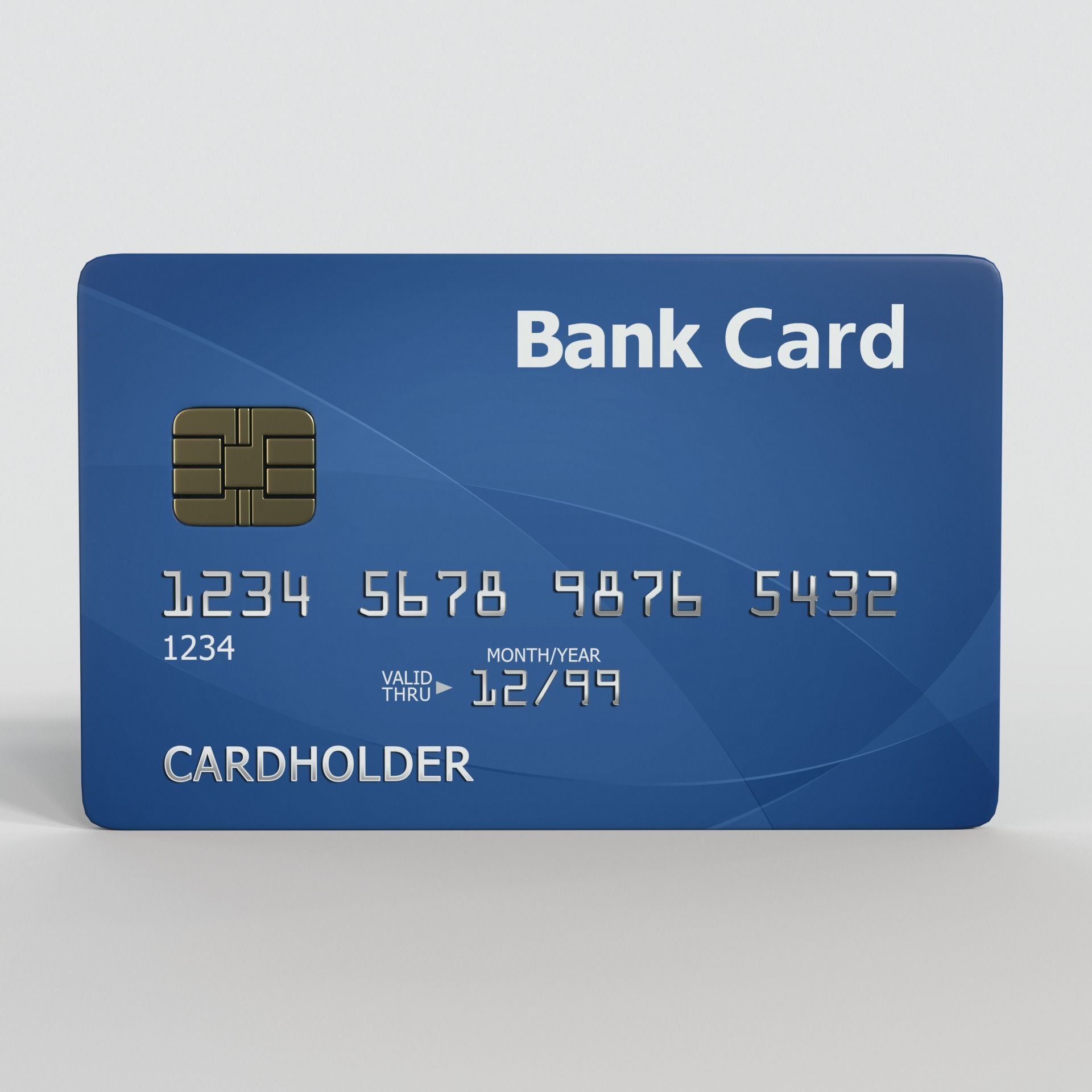Bank card 3D model_4