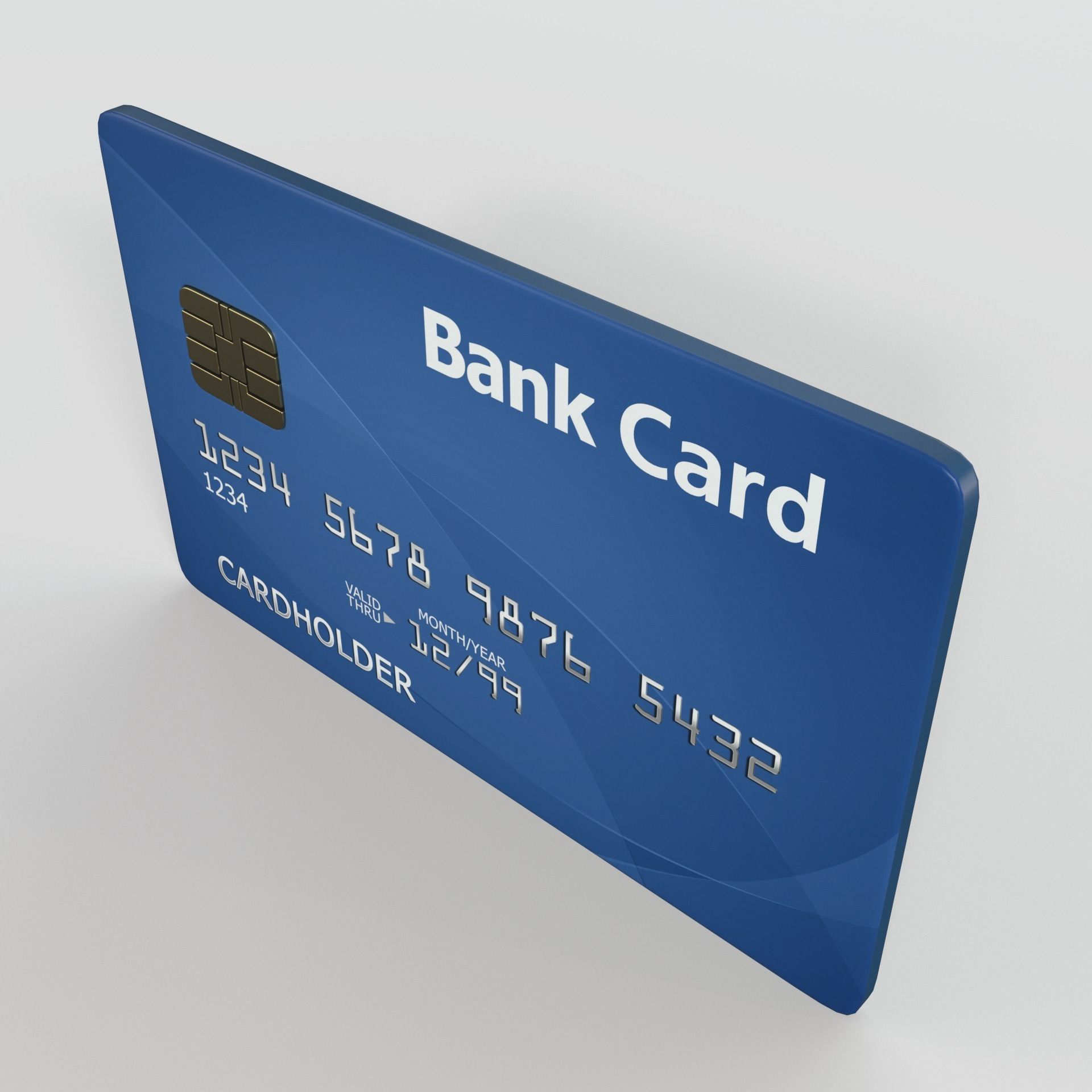 Bank card 3D model_3