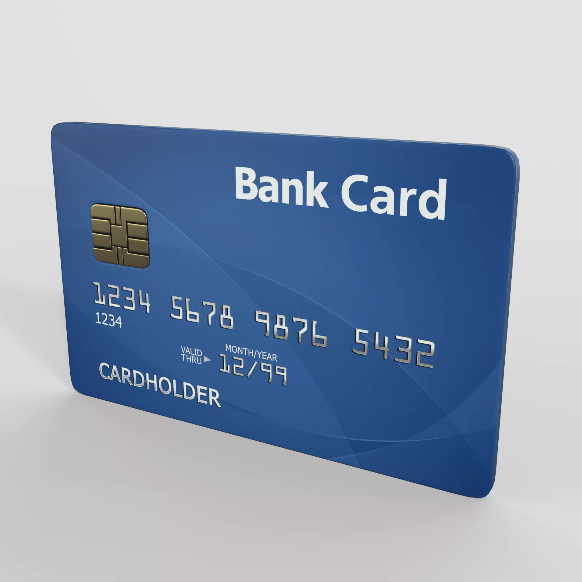 Bank card 3D model_0