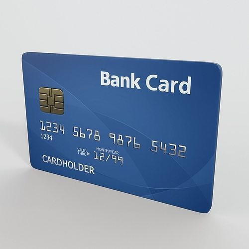 Bank card 3D model