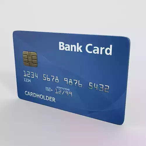 Bank card 3D model