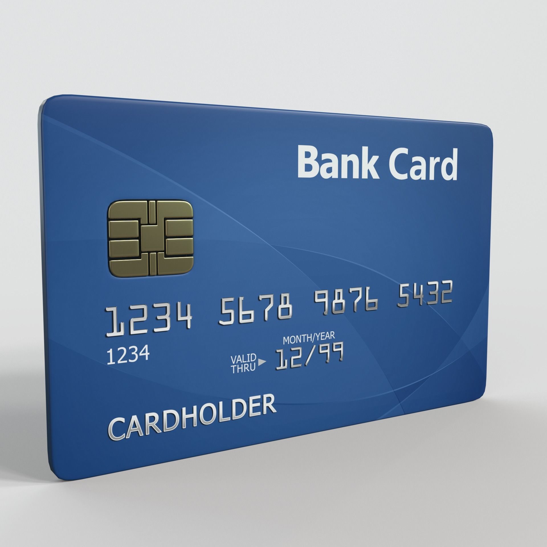 Bank card 3D model_2
