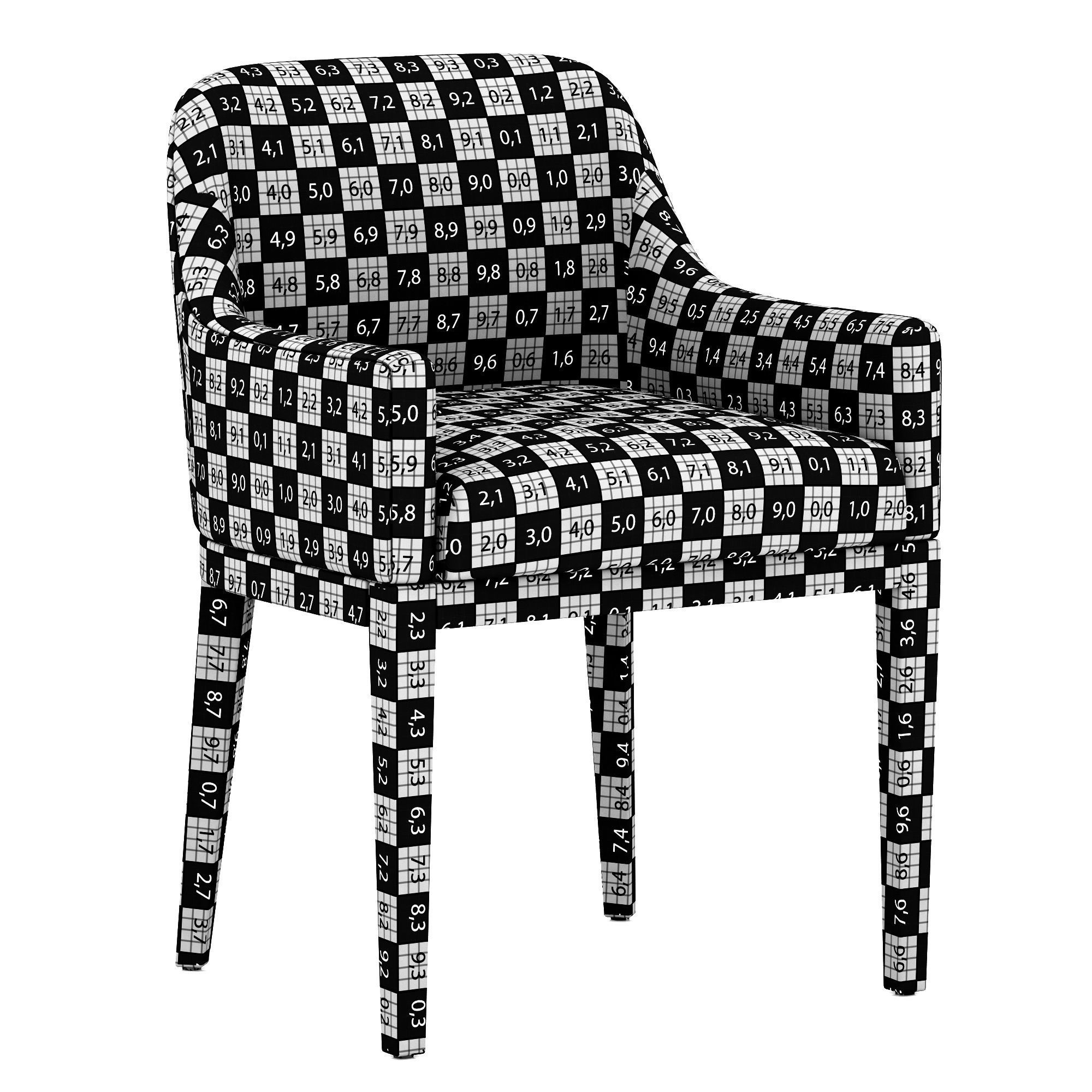 Restoration Hardware Morgan Curved-Back Track Leather Armchair 3D model_7