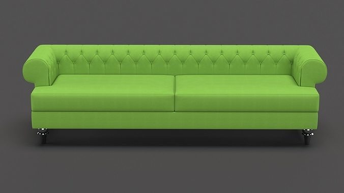 Tufted Low back Sofa 3D model