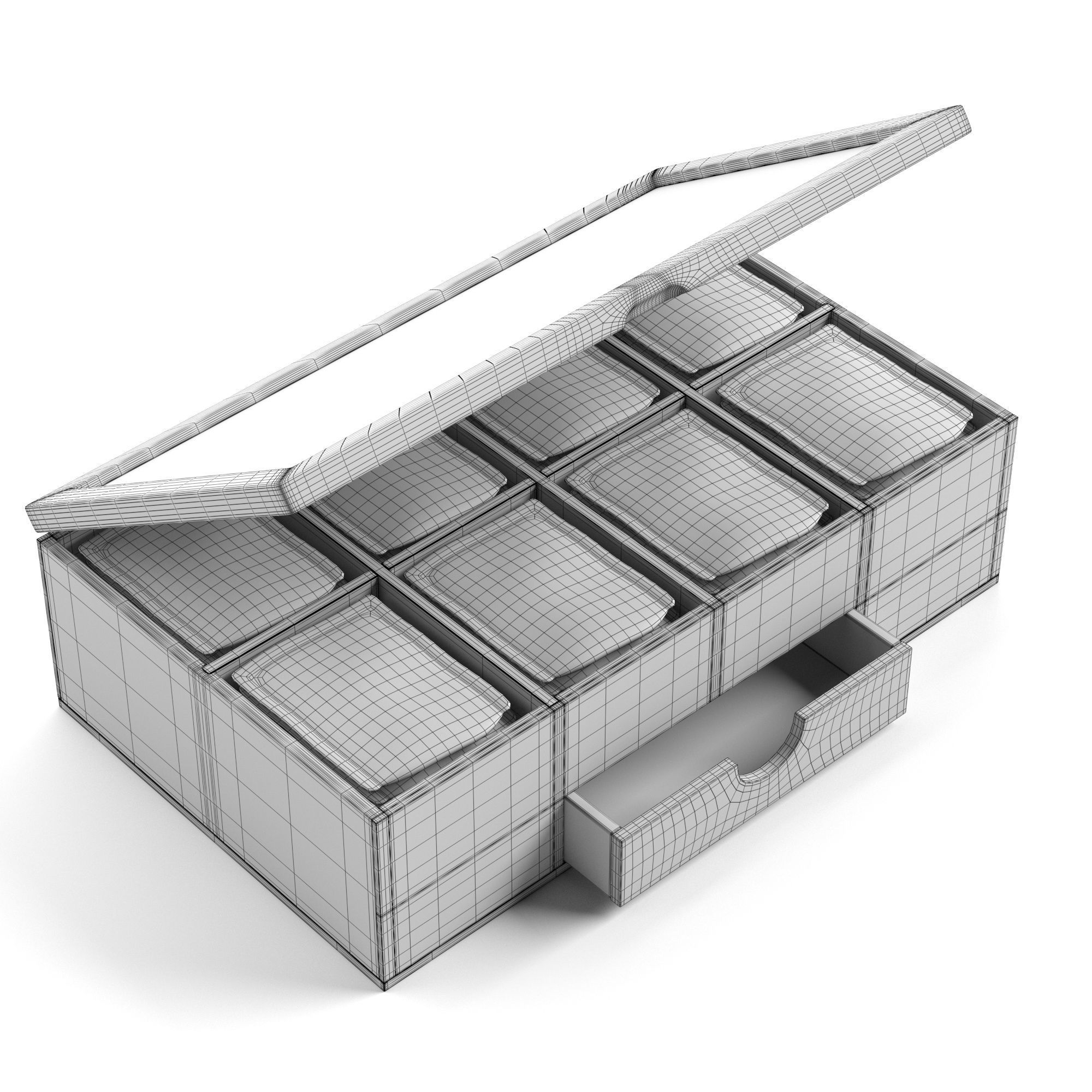 Tea Storage Box 3D model_3