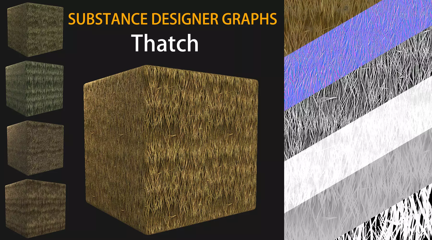Substance Designer Graphs of Variable Thatch Set  Texture_0