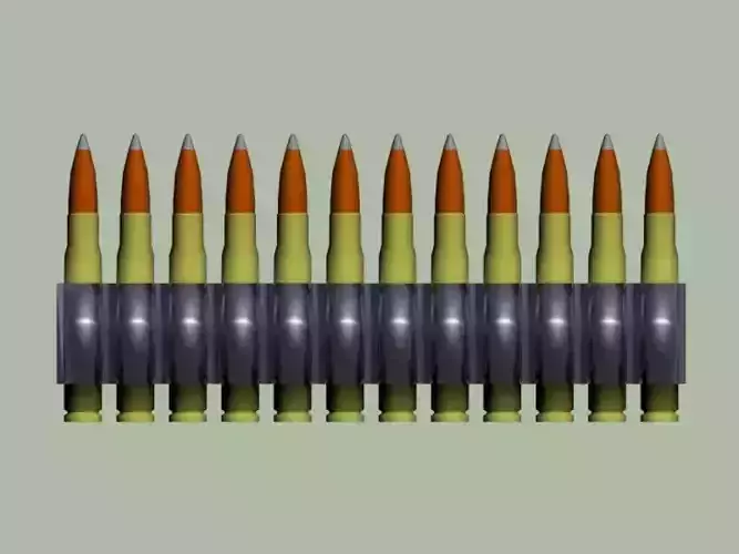 303 ammo belt 3D model