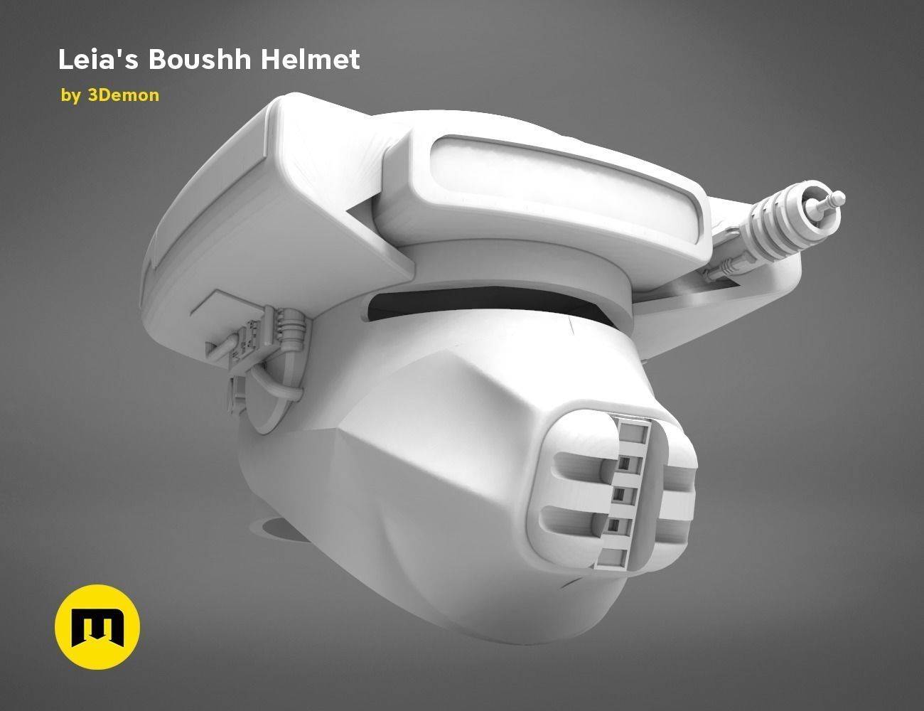Princess Leia - Boushh Helmet 3D print model_15