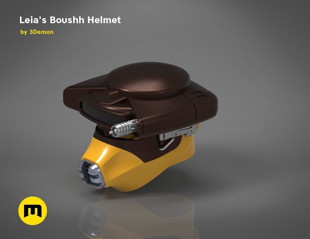 Princess Leia - Boushh Helmet 3D print model_8