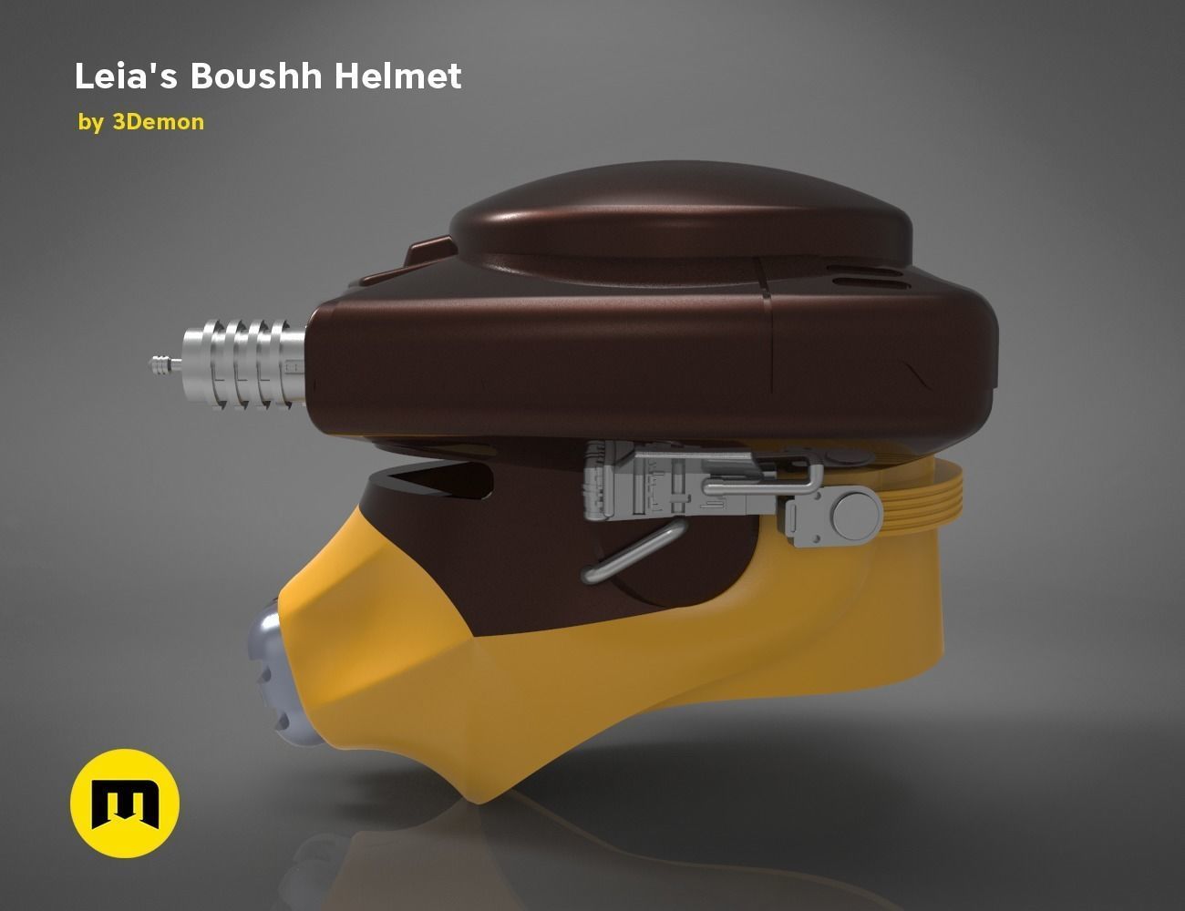 Princess Leia - Boushh Helmet 3D print model_5