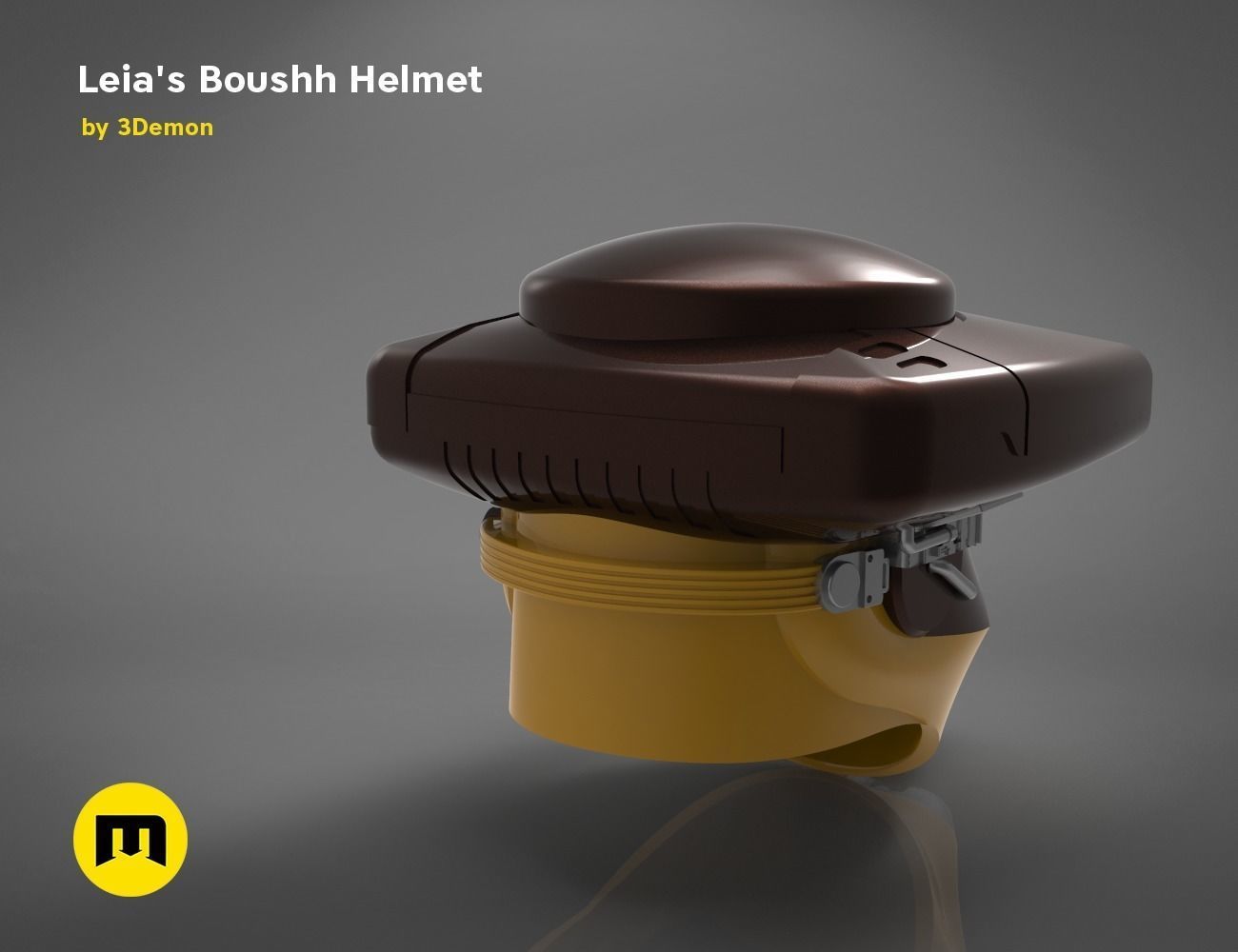 Princess Leia - Boushh Helmet 3D print model_6