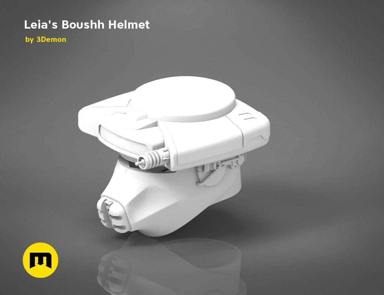 Princess Leia - Boushh Helmet 3D print model_22