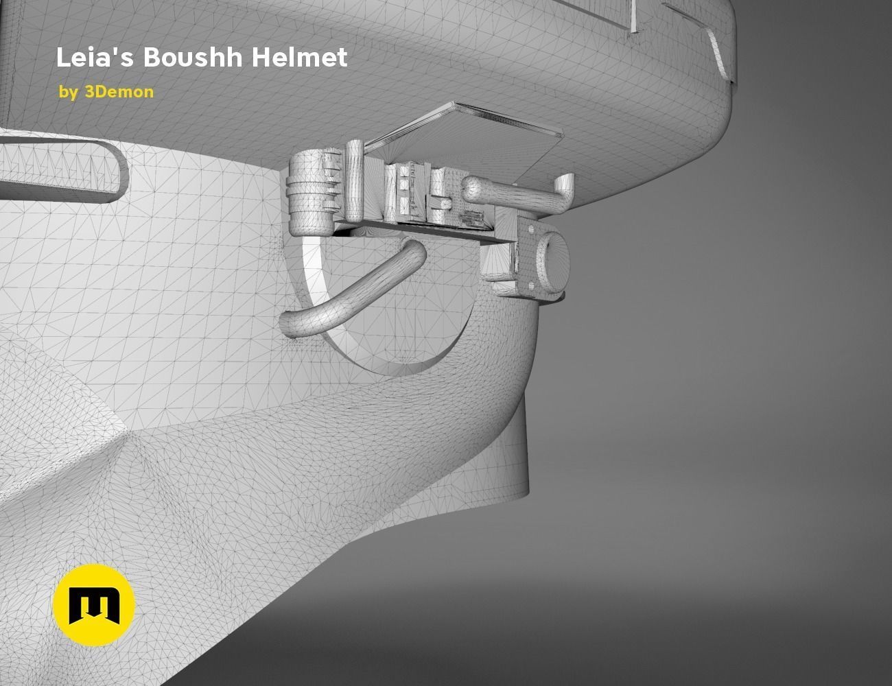 Princess Leia - Boushh Helmet 3D print model_25