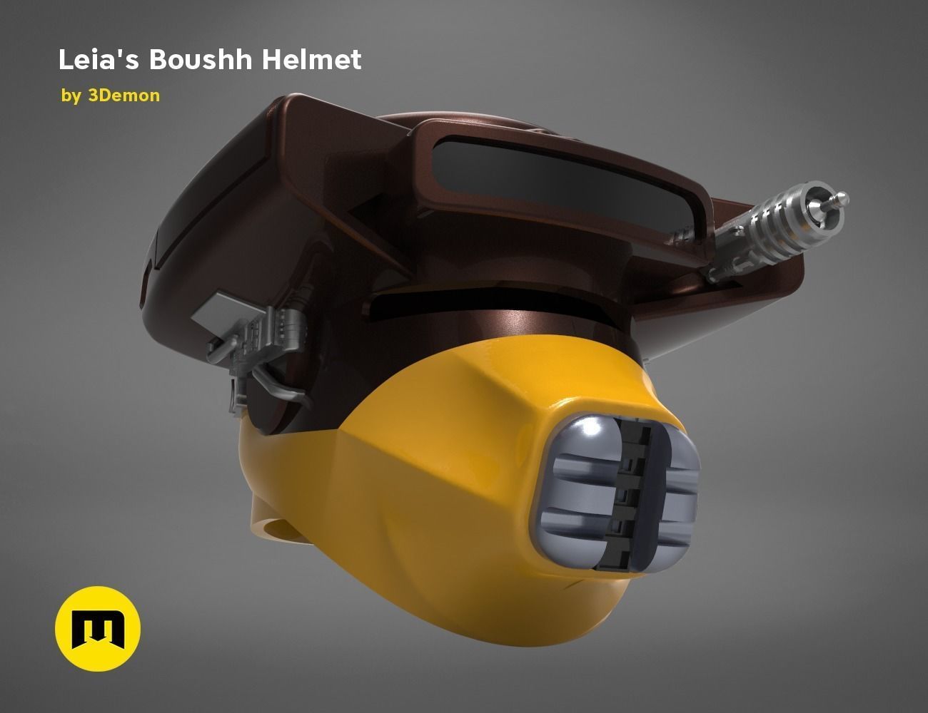 Princess Leia - Boushh Helmet 3D print model_30
