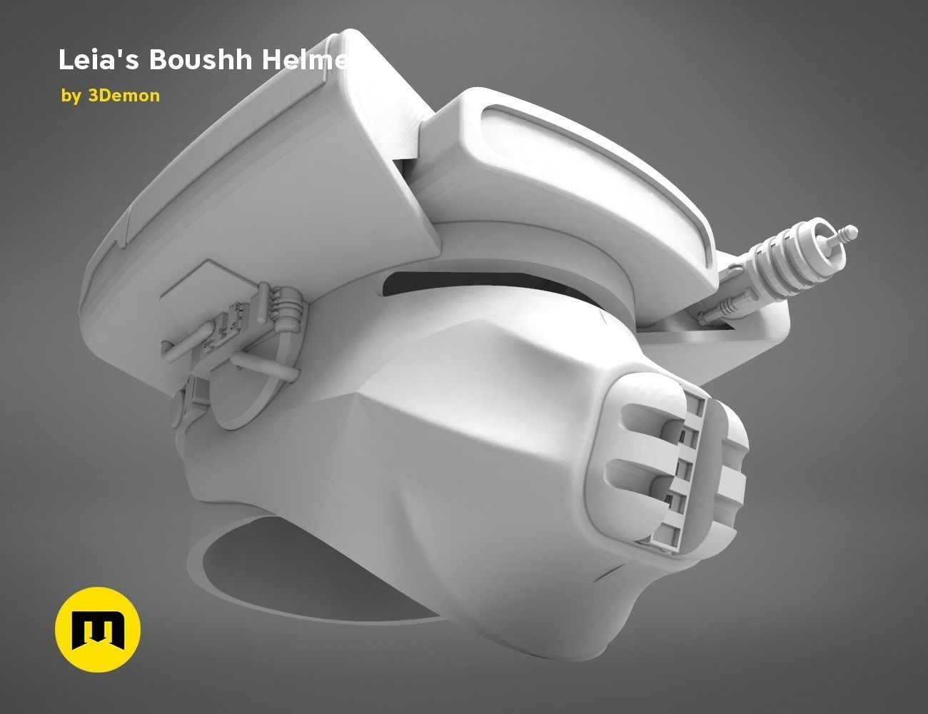 Princess Leia - Boushh Helmet 3D print model_24