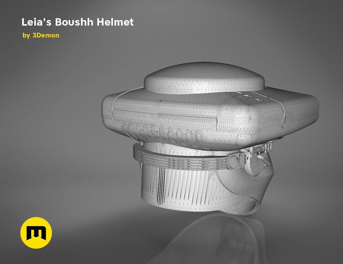 Princess Leia - Boushh Helmet 3D print model_29