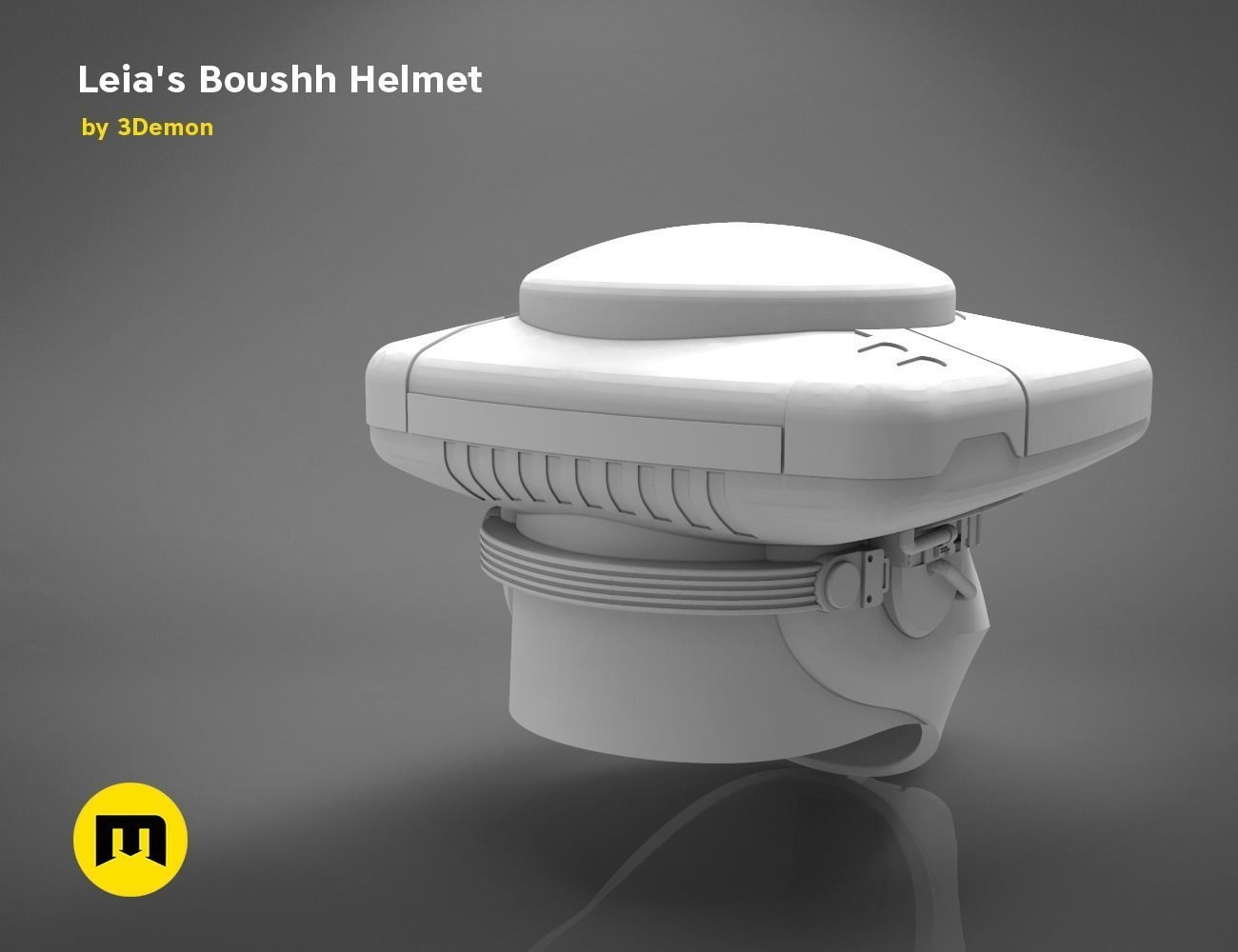 Princess Leia - Boushh Helmet 3D print model_20