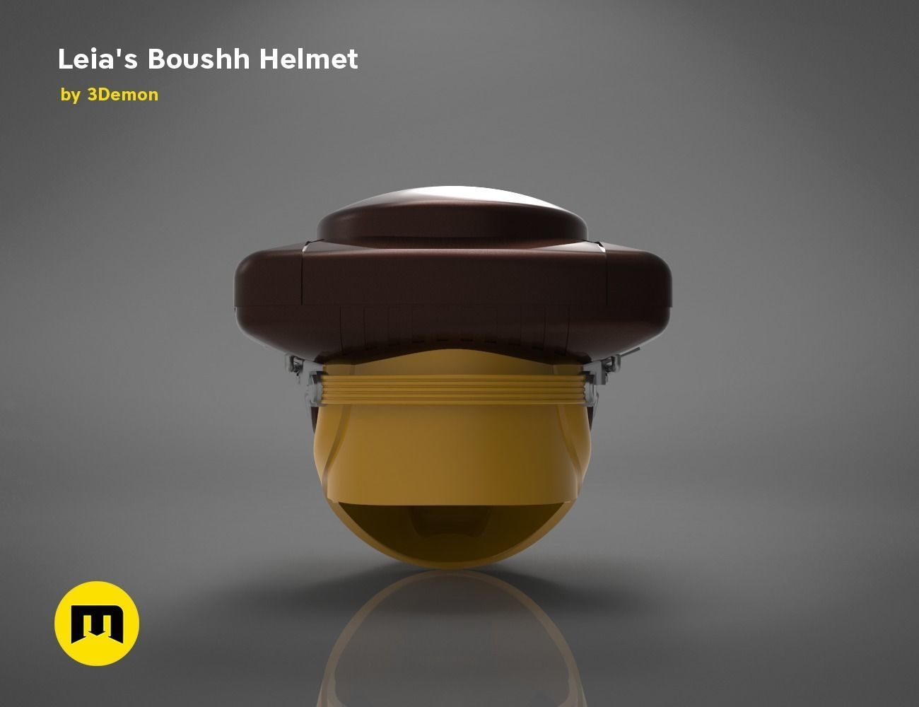 Princess Leia - Boushh Helmet 3D print model_9
