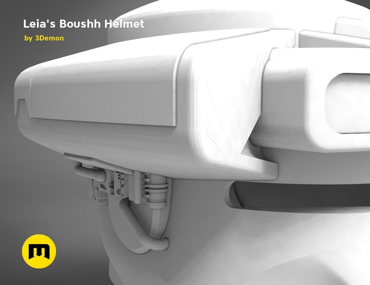 Princess Leia - Boushh Helmet 3D print model_16