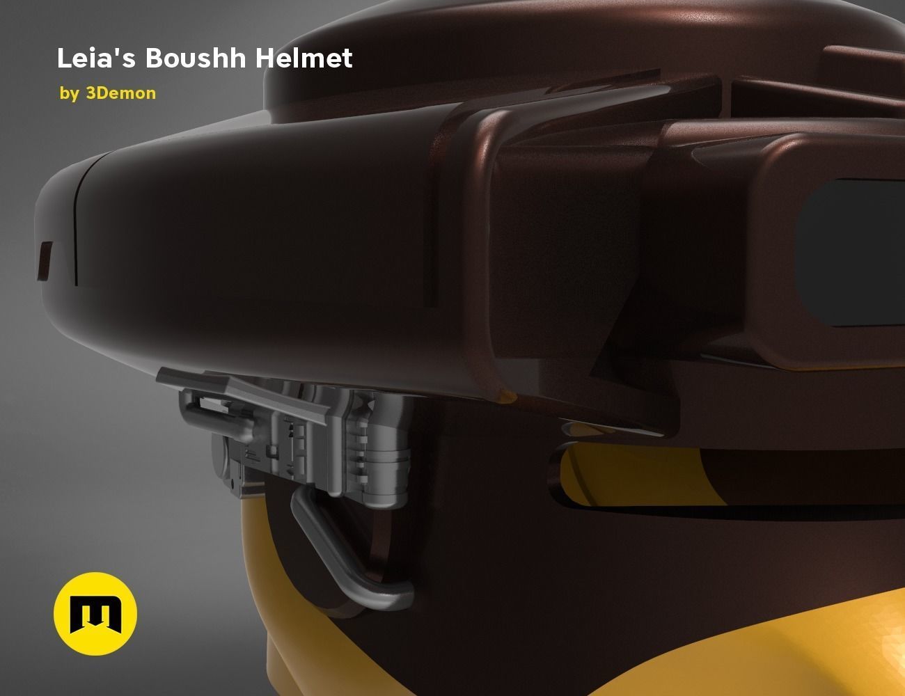 Princess Leia - Boushh Helmet 3D print model_10