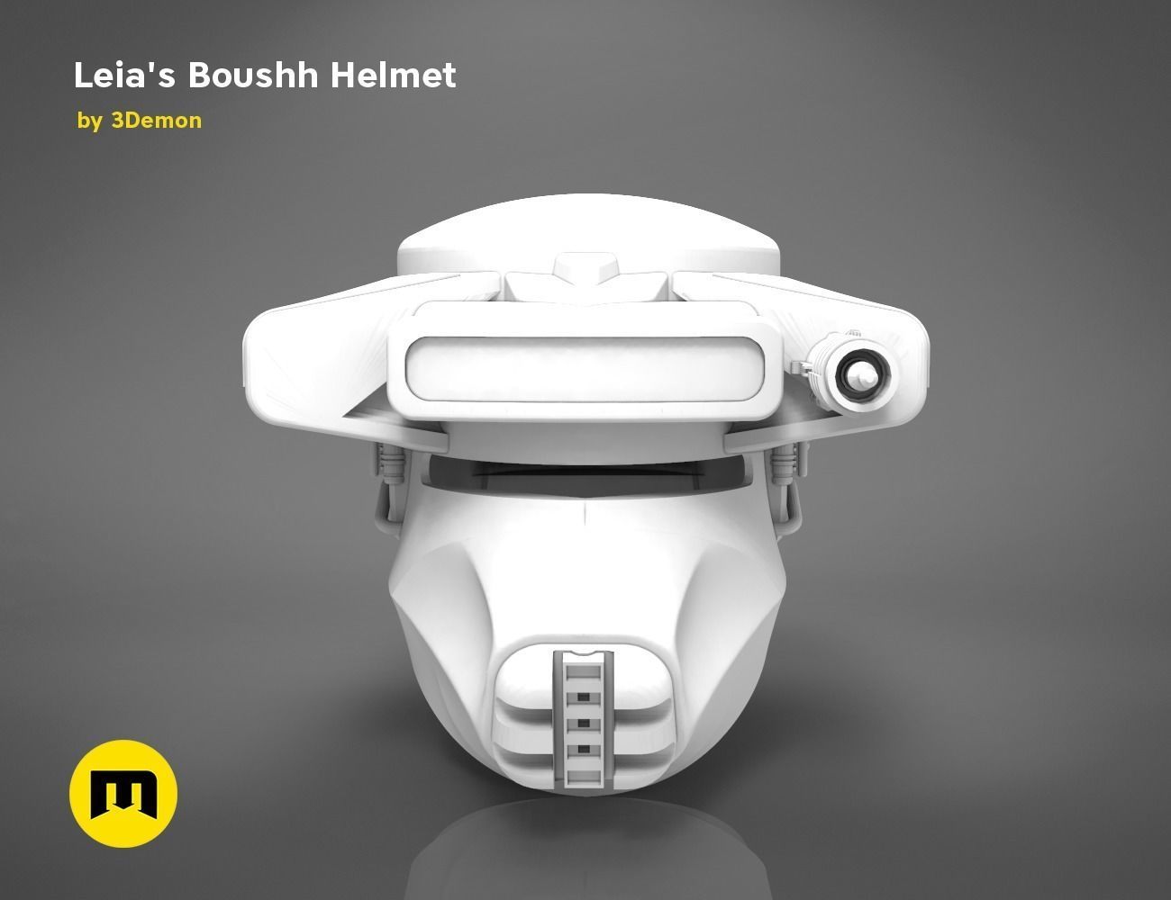 Princess Leia - Boushh Helmet 3D print model_14