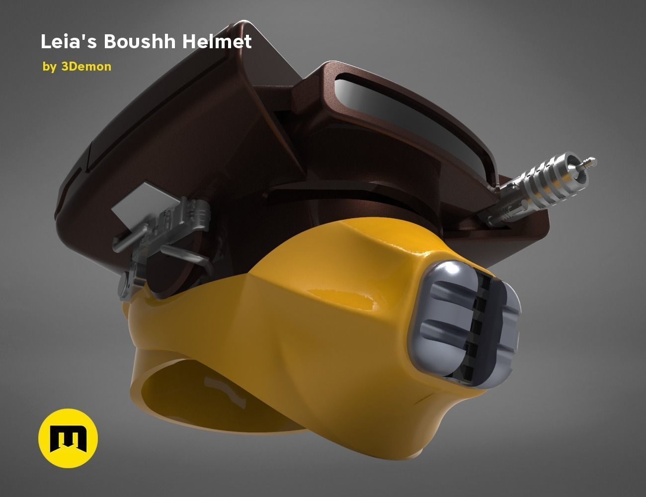 Princess Leia - Boushh Helmet 3D print model_4