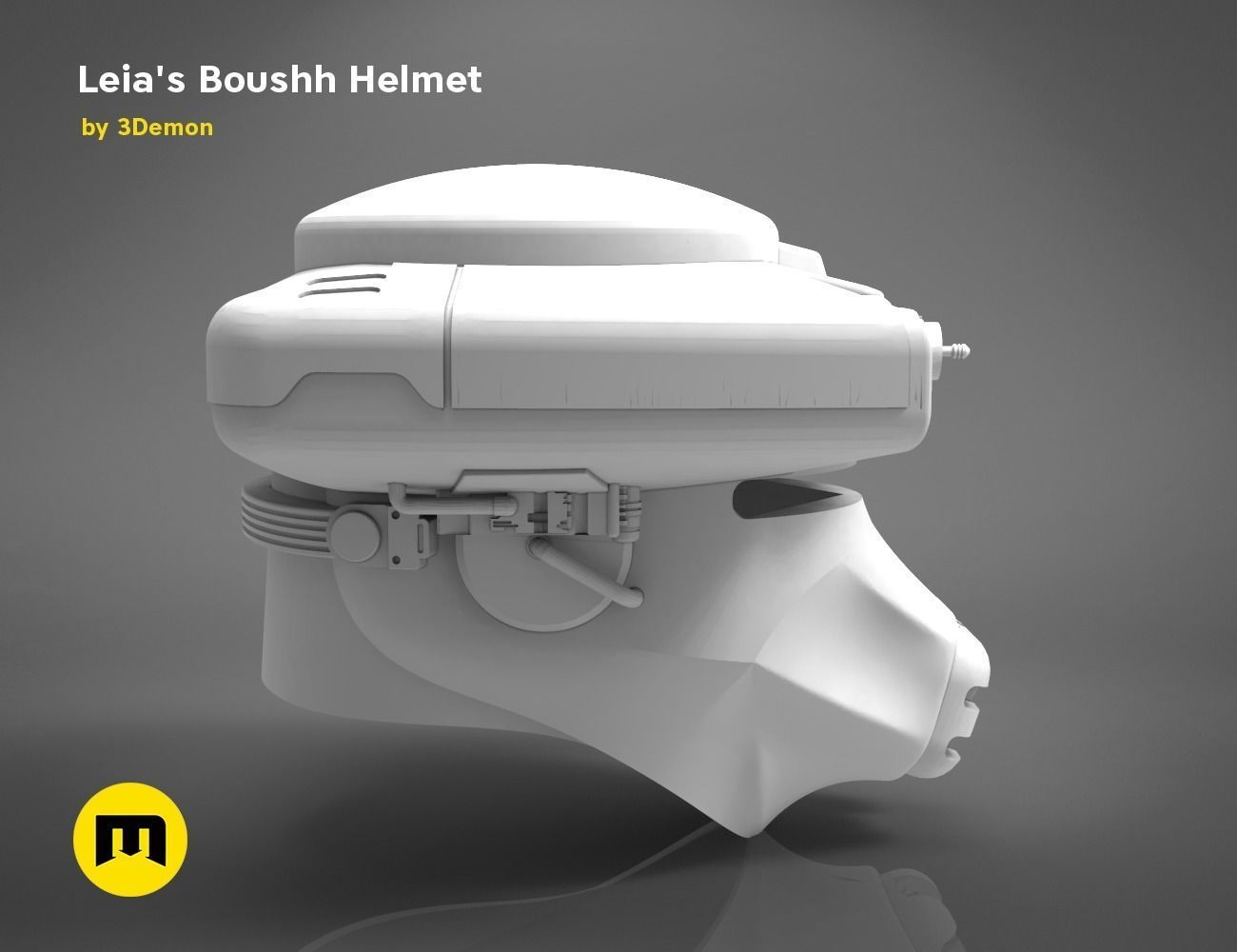 Princess Leia - Boushh Helmet 3D print model_18